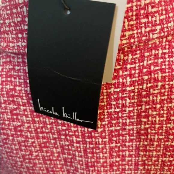 Nicole Miller Pink Tweed Dress with Gold Accents - Picture 11 of 16